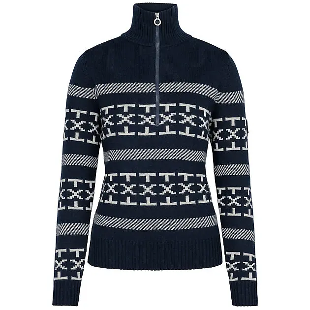 JOHAUG Dalsbygda Woolmix Halfzip Sweater Dark blue Dame