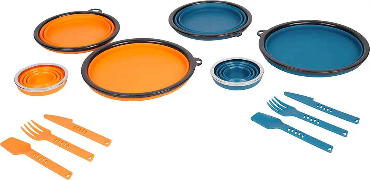 MCKINLEY EATING SET SIL 2P BLUE DARK/ORANGE Alle