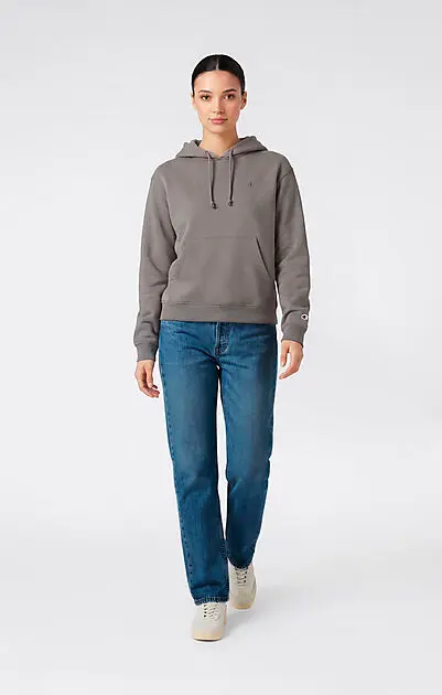 CHAMPION ICONS TONAL Hoodie sweatshirt small logo ES514 Grey Dame | Sport1.no