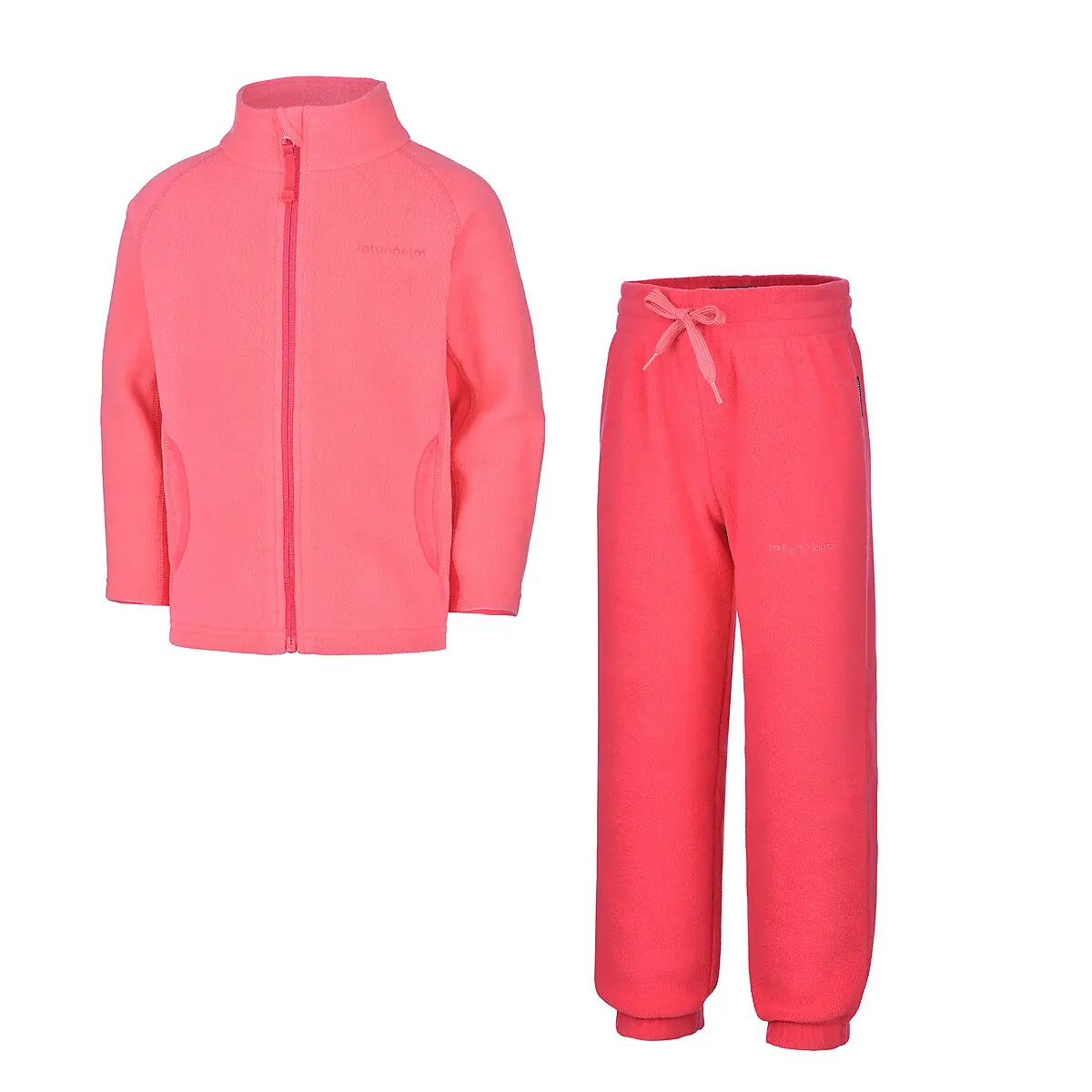 JOTUNHEIM Lii resirkulert fleecesett Mini Rouge Red/Viva Magenta Barn | Sport1.no