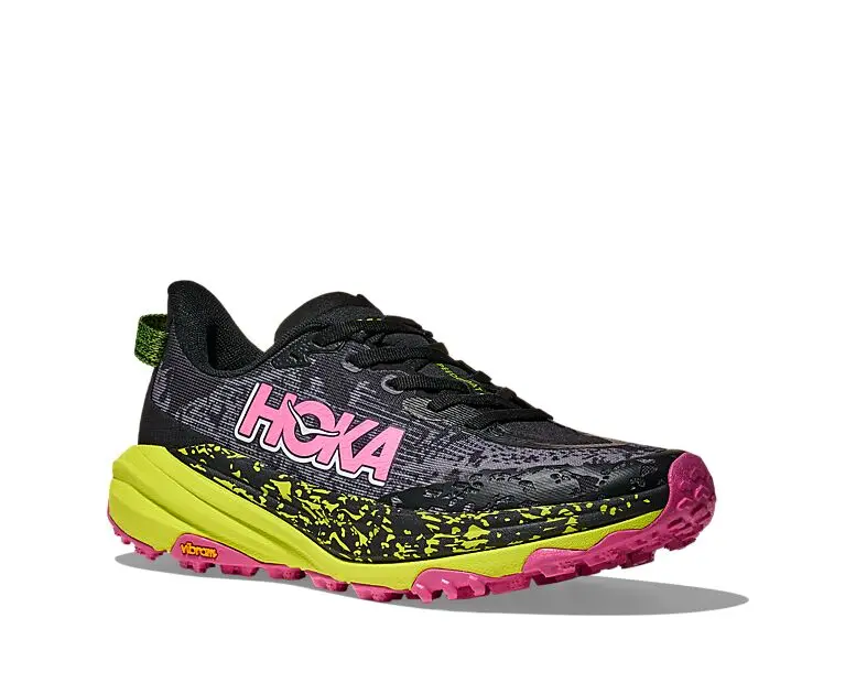 HOKA W SPEEDGOAT 6 BLACK / NEON HOKA CITRUS Dame