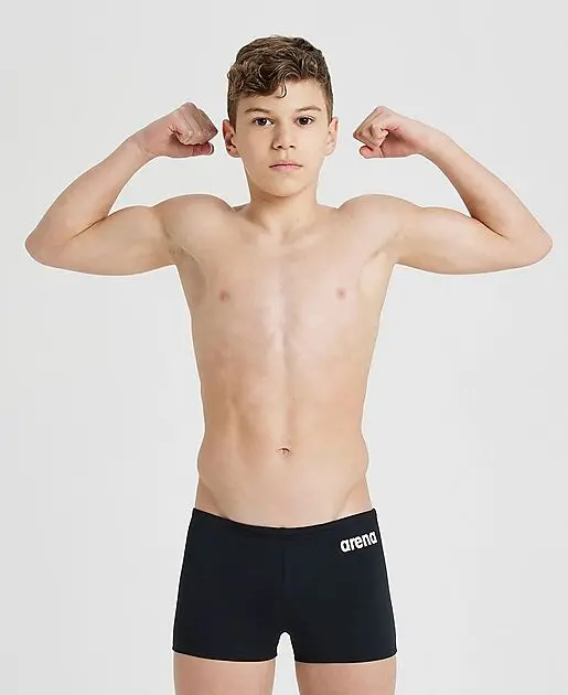 ARENA Boys Team Swim Short Solid svømmeshorts barn/junior BLACK-WHITE Barn