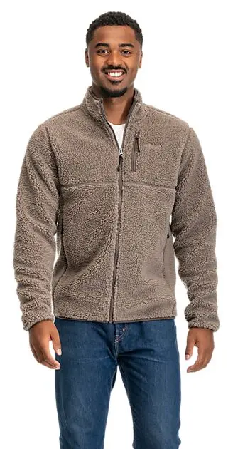 BERGANS OF NORWAY Lunnan Pile Fleece Jacket Men Rock Taupe Herre