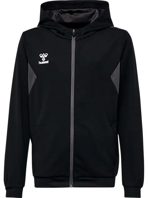 HUMMEL hmlAUTHENTIC PL ZIP HOODIE KIDS BLACK Barn