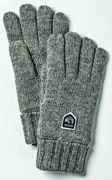 HESTRA Basic Wool ullhansker Grey Herre