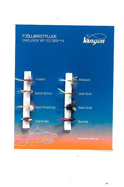 VANGEN FJELLØRRETFLUER 12/14 8ST Alle