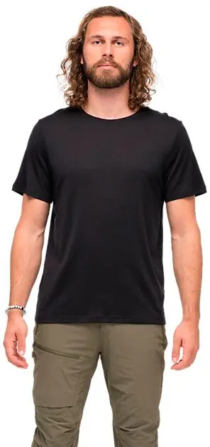 BERGANS OF NORWAY Whenever Merino Tee Men Black Herre