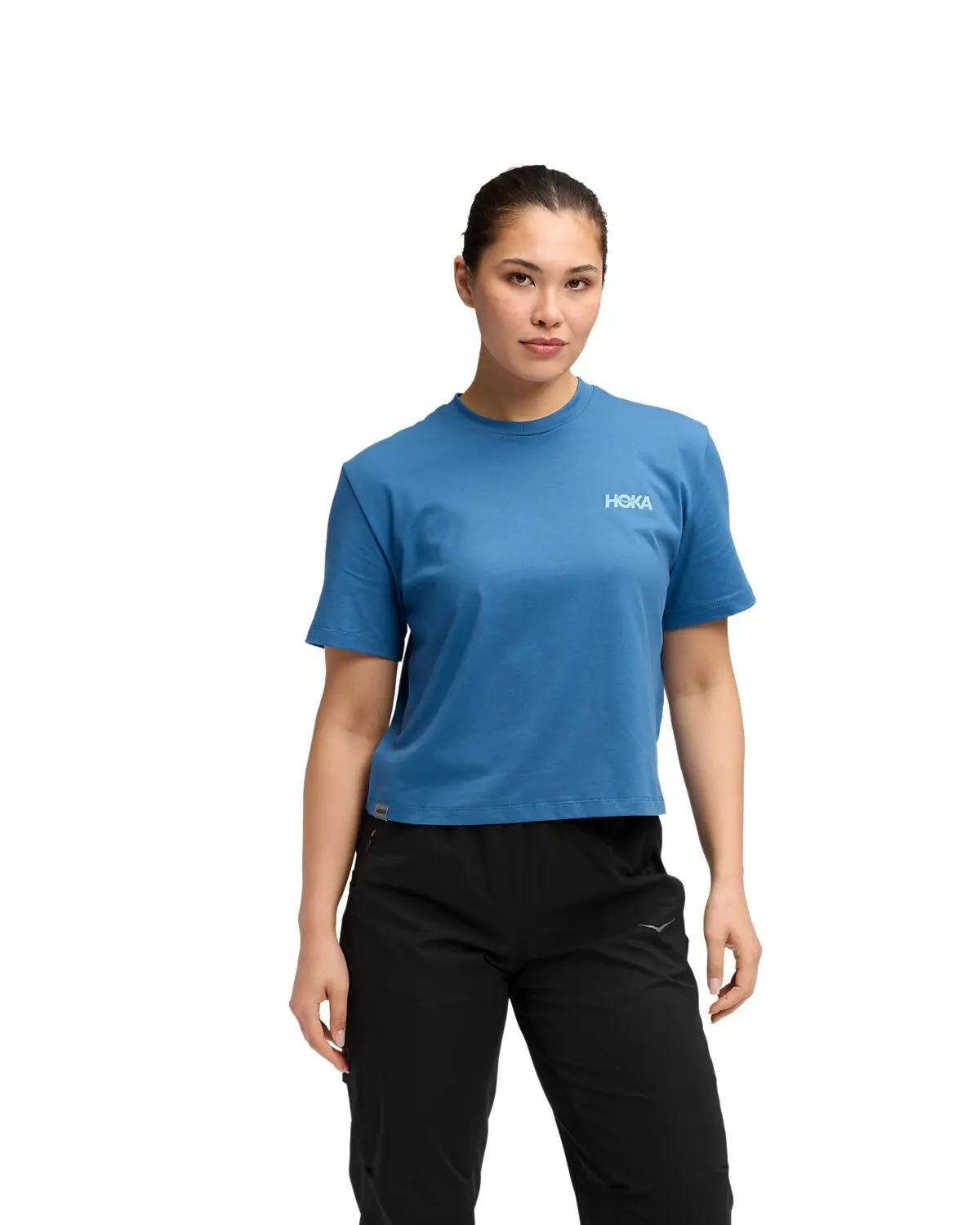 HOKA W HOKA MANIFESTO GPX TEE FOGGY NIGHT Dame | Sport1.no