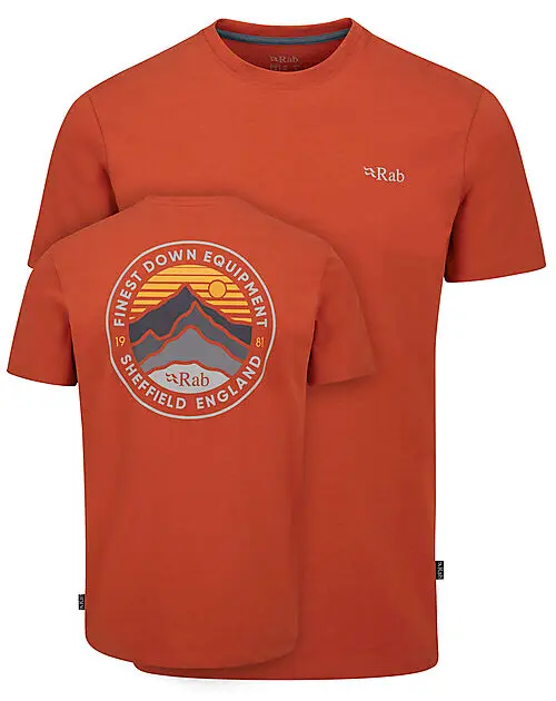 RAB Basecamp 3 Peaks Tee Red Clay Dame