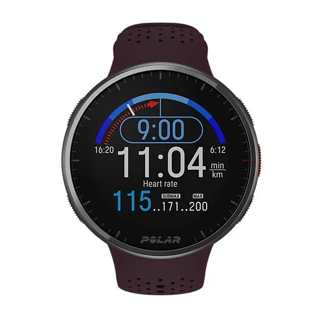 POLAR Pacer Pro avansert sportsklokke med GPS Maroon/Plum Alle