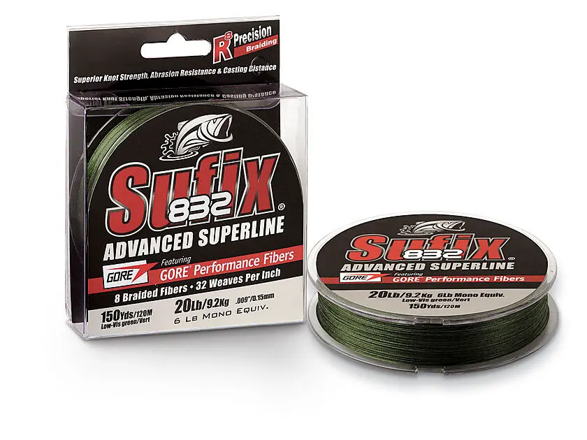 SUFIX 832 GORE BRAID 120M 0,15MM GREEN LO VIS GRE Alle
