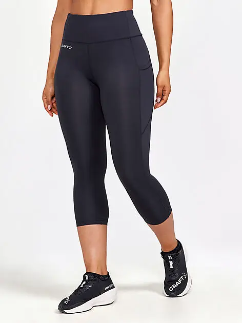 CRAFT Adv Essence Capri Tights 2 W Black Dame