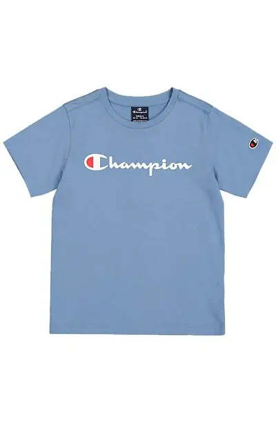 CHAMPION ICONS Crewneck T-Shirt Contrast Logo Coronet Blue Barn | Sport1.no