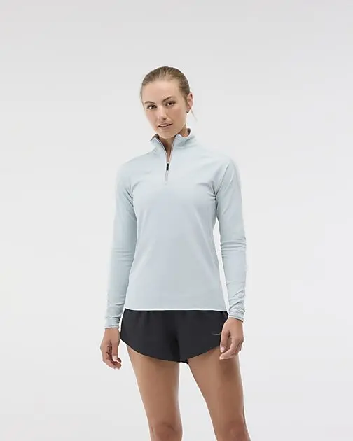 HOKA W 1/4 ZIP MINERAL BLUE Dame