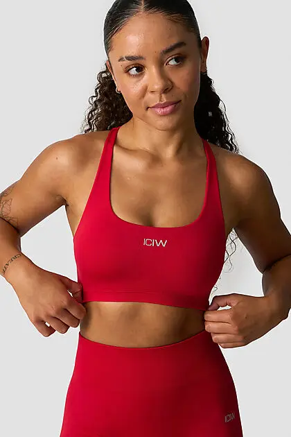 ICANIWILL Smooth Seamless Sports Bra Red Cherry Dame