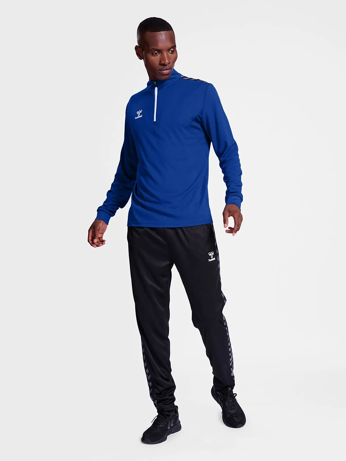HUMMEL hmlAUTHENTIC HALF ZIP SWEAT TRUE BLUE Unisex