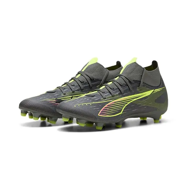 PUMA ULTRA 5 MATCH+ FG/AG Wn s Matte Aged Silver-Yellow Alert-Puma Aged Silver Dame