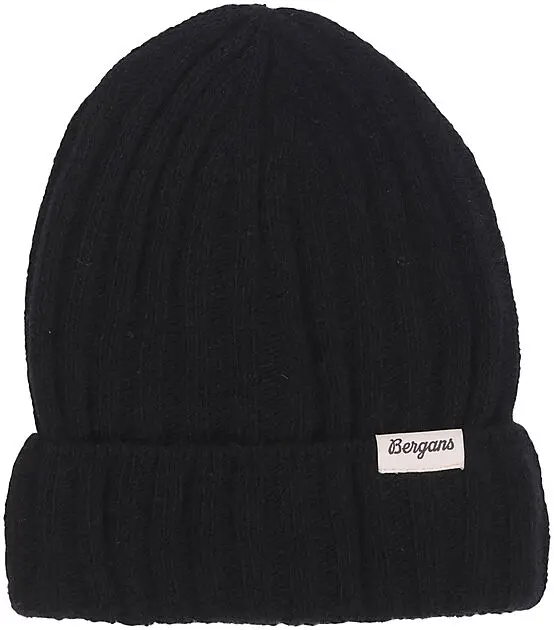BERGANS OF NORWAY Rabot Mount Rib Wool Beanie Black Unisex