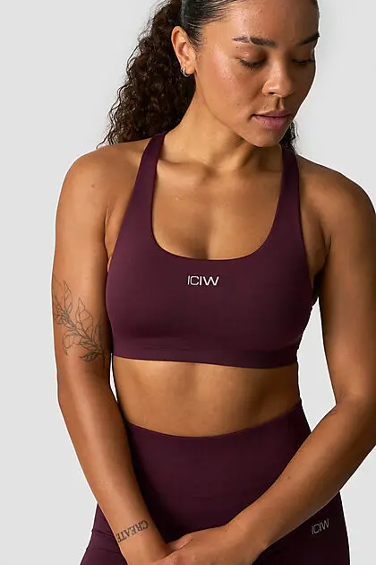 ICANIWILL Smooth Seamless Sports Bra Dark Mahogany Dame | Sport1.no