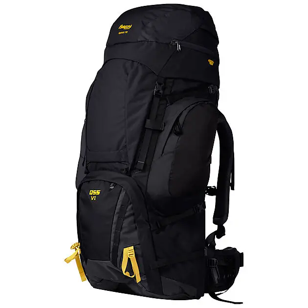 BERGANS OF NORWAY Alpinist V6 Medium 110L Black / Waxed Yellow Unisex