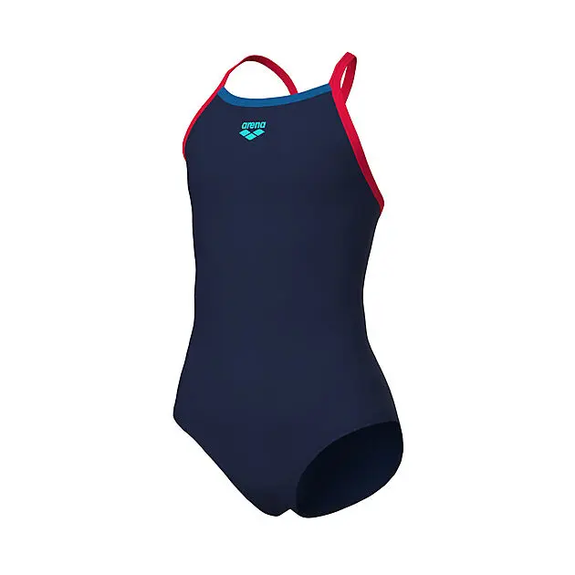 ARENA GIRL'S ARENA SWIMSUItalyLIGHT DROP SOLID NAVY-FLUO RED-FLUO RED-BLUE CHINA Junior