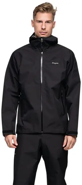 BERGANS OF NORWAY Essentials Shell 2.5L Jacket Men Black Herre