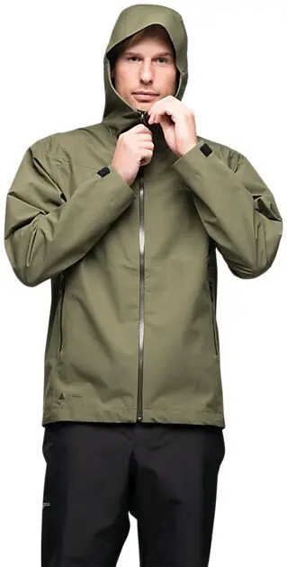 BERGANS OF NORWAY Essentials Shell 2.5L Jacket Men Dark Green Mud Herre