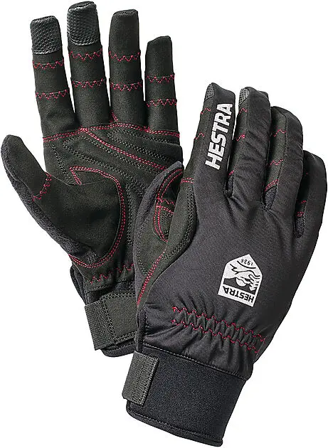 HESTRA Ergo Grip Long 5-finger sykkelhansker Black/Black Unisex