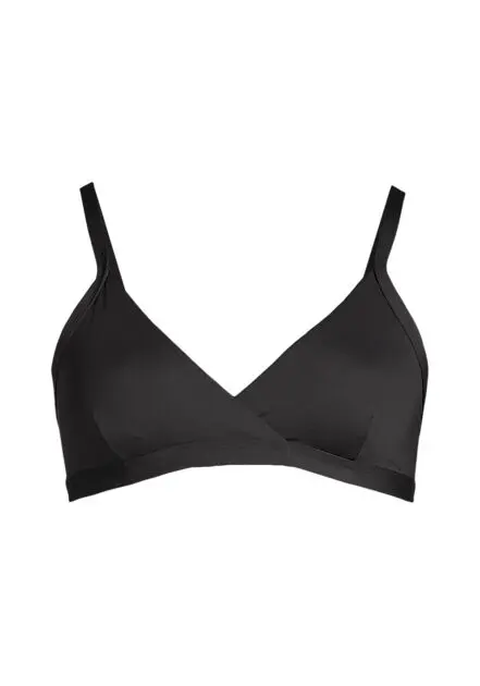 CASALL Overlap Bikini Top Black Dame