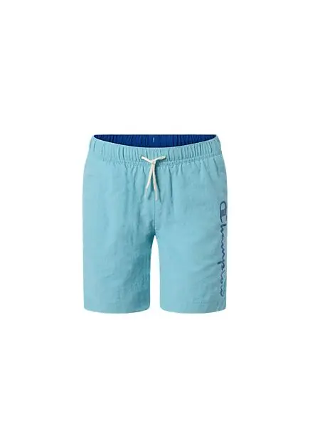 CHAMPION Boys' beach shorts with big Logo BS060 Blue Barn