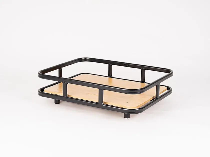 ATRAN VELO BAKERY basket, bamboo plate, matt black with AVS Sort Alle