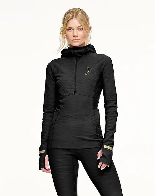 JOHAUG Advance Tech-Wool Hood Black Dame