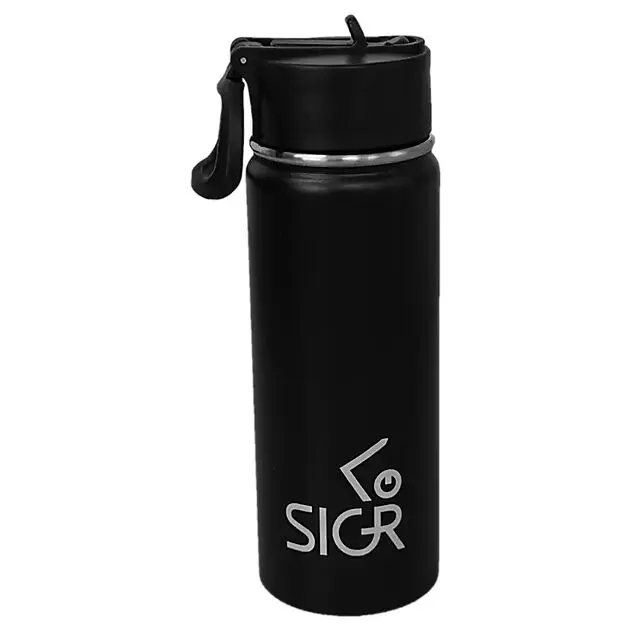 SIGR SIGR Stainless Steel Water Bottle 500ml Black Alle