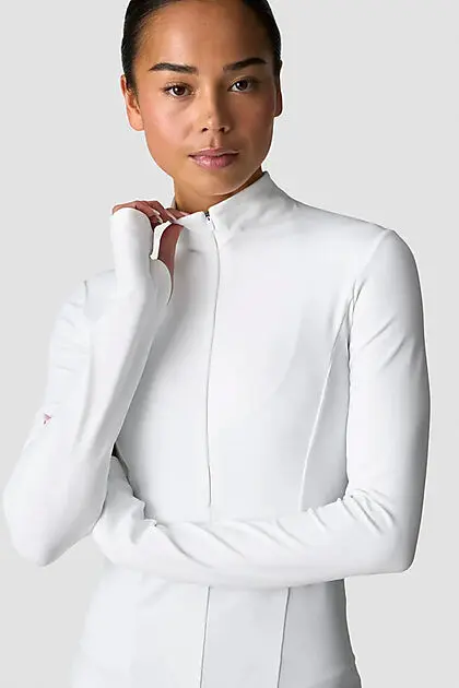 ICANIWILL Nimble 1/2 Zip Long Sleeve W White Dame | Sport1.no