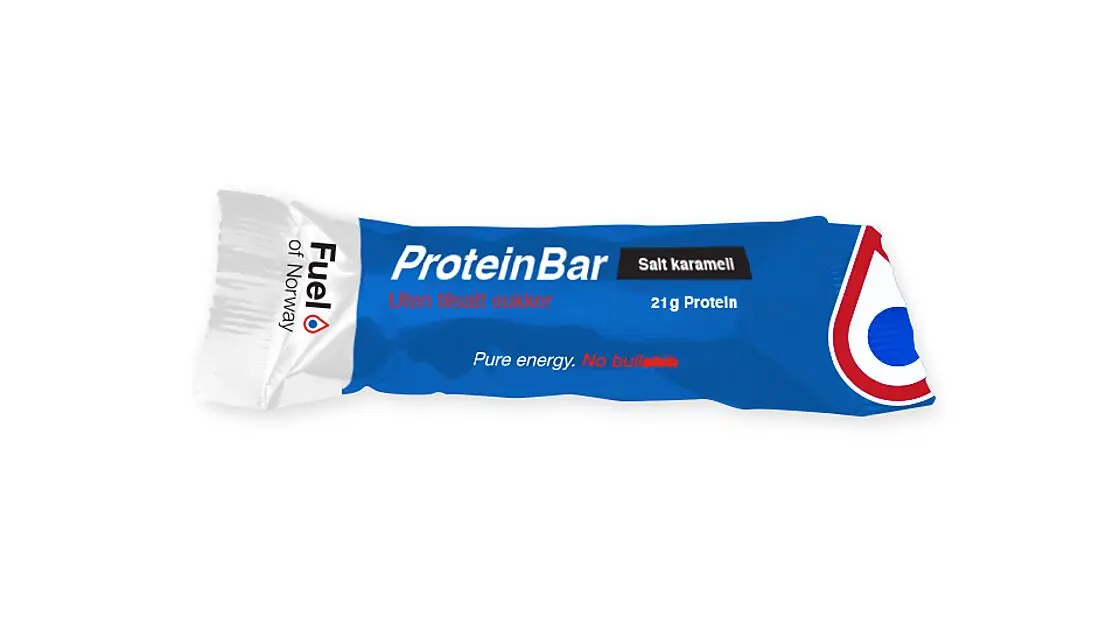 FUEL OF NORWAY ProteinBar salt karamell ESKE a 24 stk Blå Alle