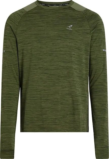 ENERGETICS Ailo LS treningsgenser herre MELANGE/GREEN/GREEN SMOKE Herre | Intersport.no