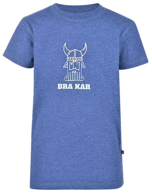 JOTUNHEIM Varde T-shirt m print jr Bra/Blue Depths Junior | Sport1.no