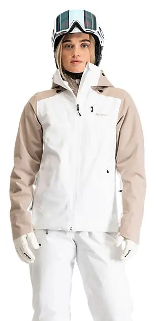 BERGANS OF NORWAY Oppdal Insulated Shell Jacket Women Arctic White/Sandstone Dame