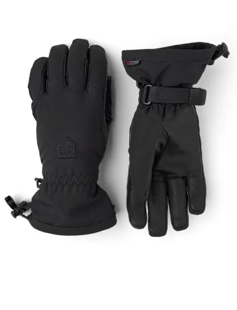HESTRA Women's Powder CZone - 5 finger Black Dame