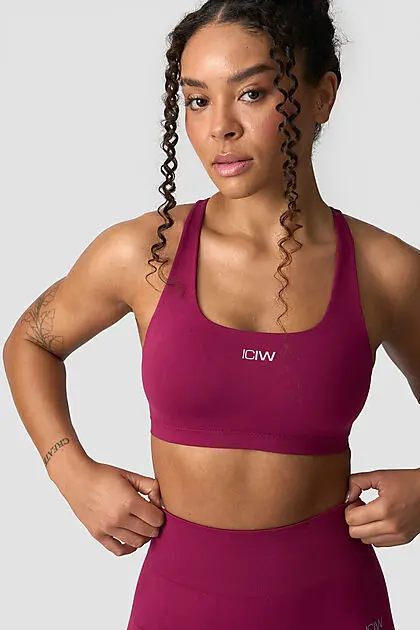 ICANIWILL Smooth Seamless Sports Bra Magenta Rose Dame | Sport1.no