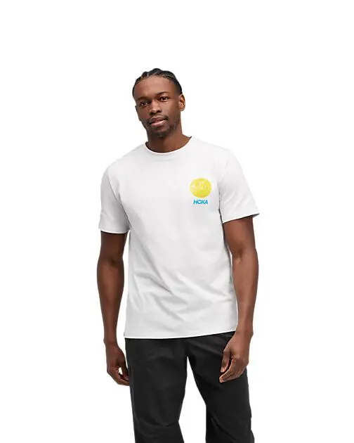 HOKA M HOKA COLLAGE GPX TEE WHITE Herre