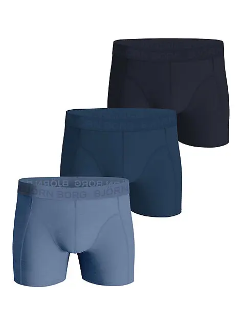 BJØRN BORG COTTON STRETCH BOXER 3p Blå Herre