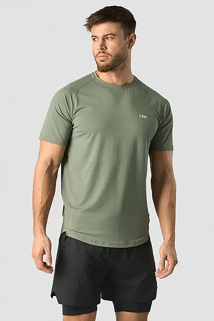 ICANIWILL Stride Raglan T-shirt M Sea Green Herre | Sport1.no