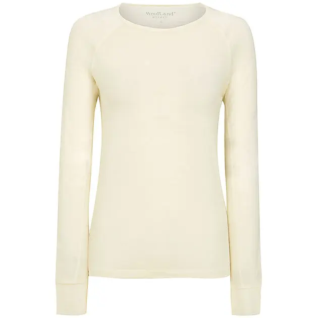 WOOLLAND Rena Crew Neck Woman Ivory Dame