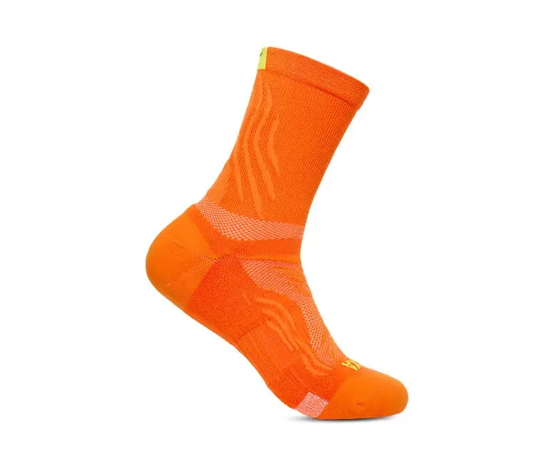 HOKA U BONDI QUARTER RUN SOCK ELECTRIC TANGERINE Unisex | Sport1.no