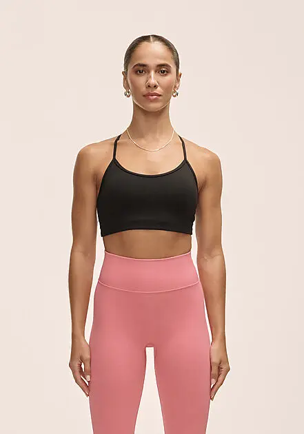 CASALL Sleek Strappy Sports Bra Black Dame