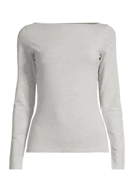 CASALL Sublime Boatneck Long Sleeve Grey Melange Dame