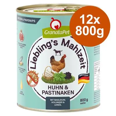 Økonomipakke GranataPet Liebling's Måltid  12 x 800 g
