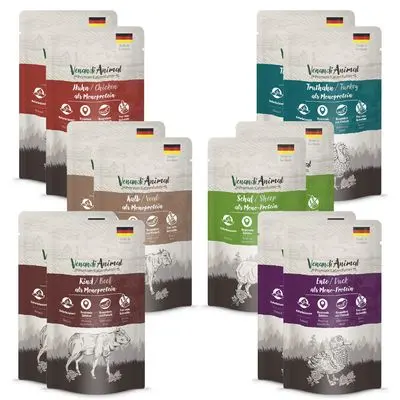 Blandet pakke Venandi Animal Monoprotein 12 x 125 g