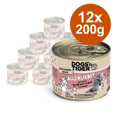 Økonomipakke Dogs'n Tiger godbitmeny 12 x 200 g